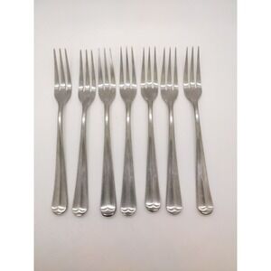 TOWLE Supreme Cutlery Liberty Bell Stainless 3-Tine Salad Forks 6 1/2" Set of 7